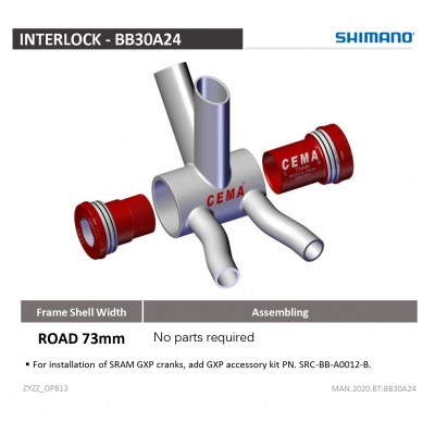 BB30A Interlock - Cannondale Assymetrisch